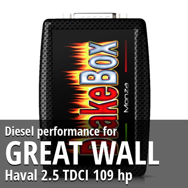 Diesel performance Great Wall Haval 2.5 TDCI 109 hp