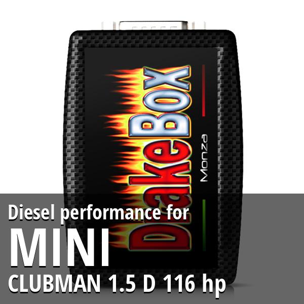 Diesel performance Mini CLUBMAN 1.5 D 116 hp