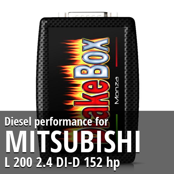 Diesel performance Mitsubishi L 200 2.4 DI-D 152 hp