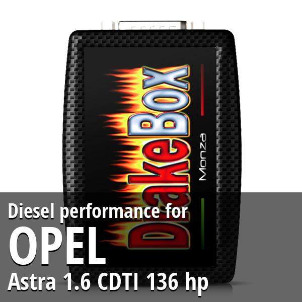 Diesel performance Opel Astra 1.6 CDTI 136 hp