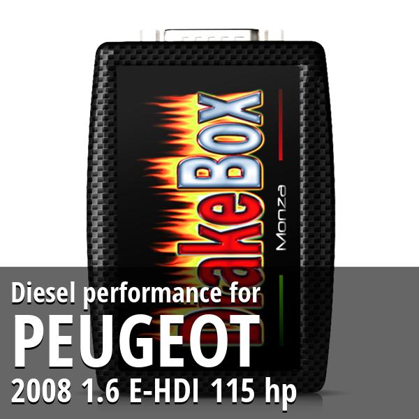 Diesel performance Peugeot 2008 1.6 E-HDI 115 hp